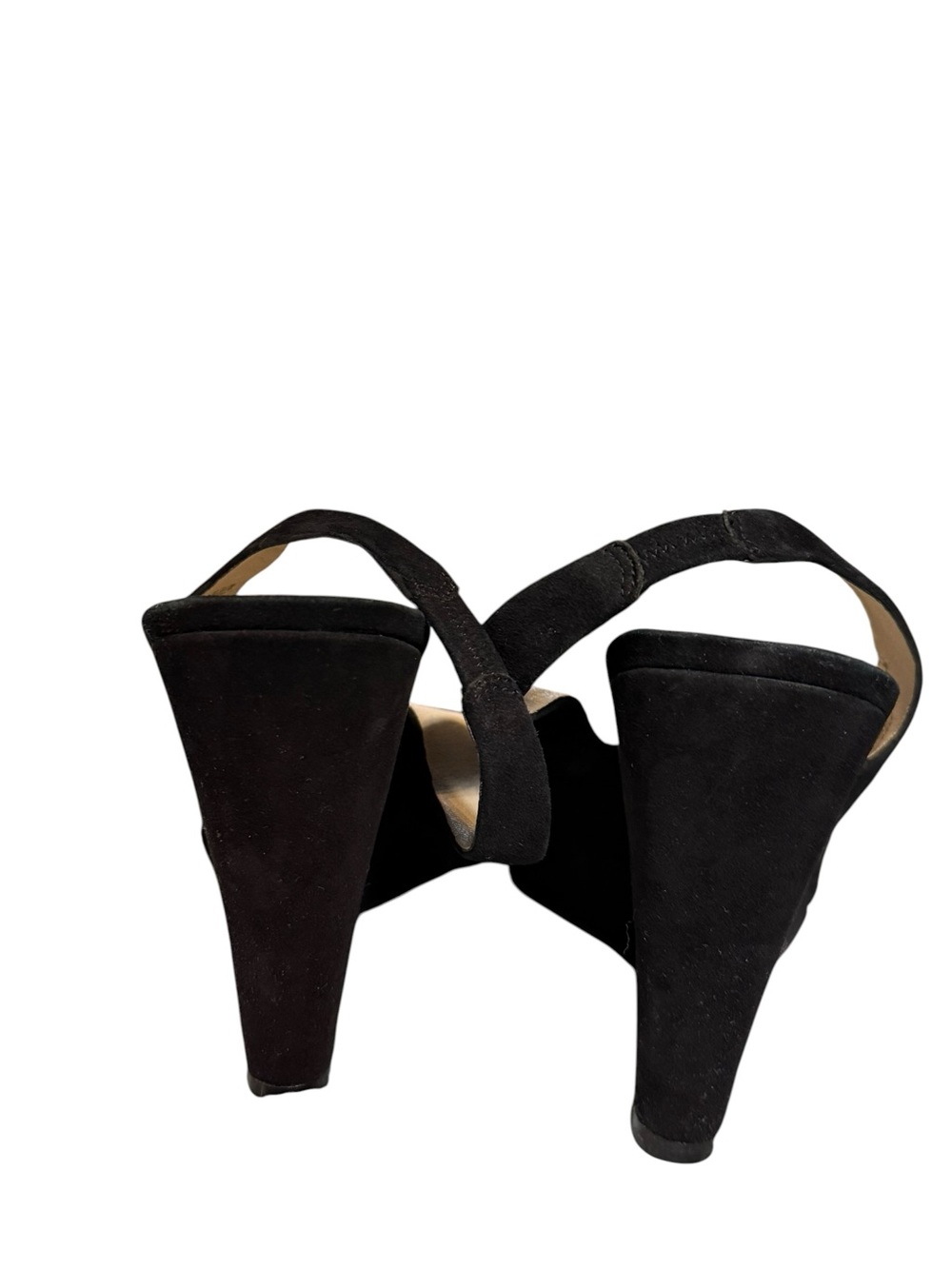 Michael Kors Black Wedge Slingback Heels 8.5 - Picture 7 of 7